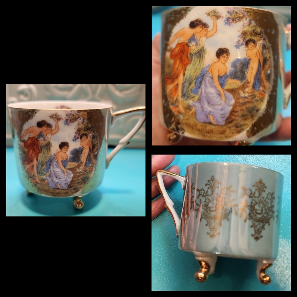 VTG Royal Sealy Porcelain Footed Tea Cup